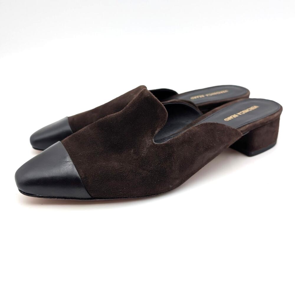 Veronica Beard Cecile Block Heel Loafer Shoes Women's Dark Brown Size US9M EU39
